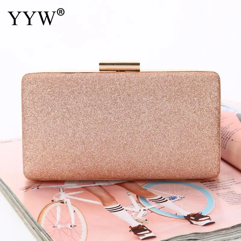 champagne pink Женский вечерний клатч, клатч с бриллиантами и блестками, женский клатч с кристаллами, дневной клатч, сумочка для свадьбы, вечерние, для банкета, сумка на цепочке для женщин - Цвет: champagne pink
