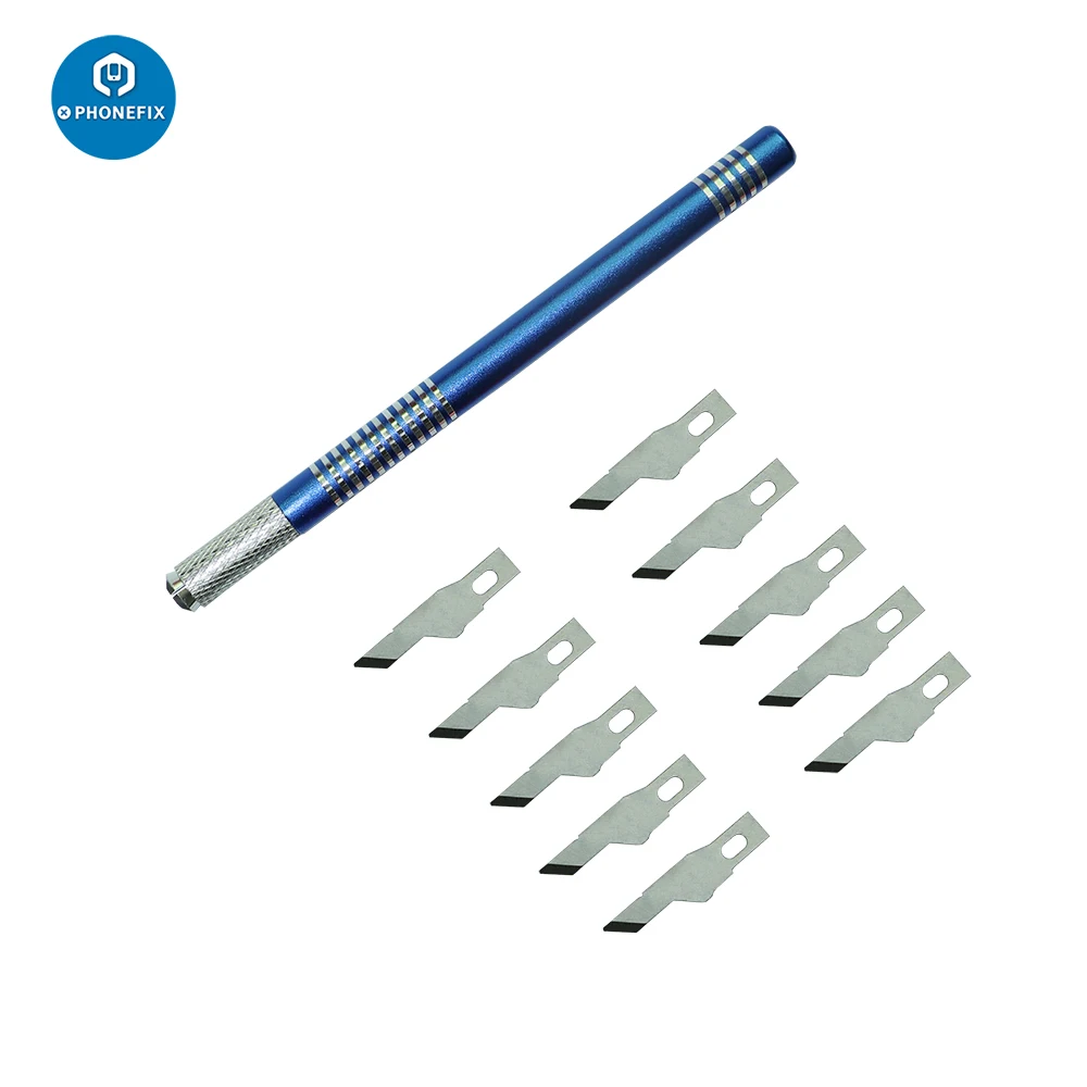 

Металлический нож для скальпеля нескользящий резак гравировальные ремесленные ножи лезвий BGA инструмент для удаления чипа для телефона но...