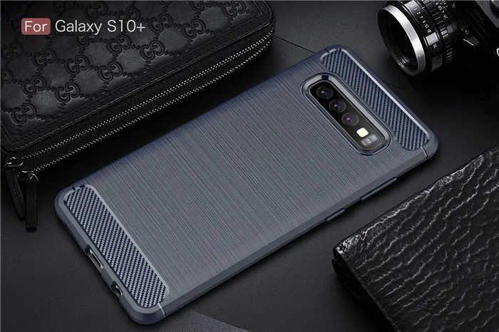 10 шт углеродного волокна Защитный ТПУ силиконовый чехол для samsung Galaxy S10 5G S10E S9 Plus S8 S7 S6 Edge Note 10 Pro 9 8 чехол для телефона