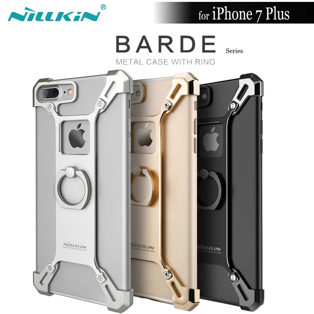 Марка NILLKIN barde металлический корпус с защитой от повреждений и кольцом для Apple iPhone 7/7 Plus, чехол-накладка на заднюю крышку, Nilkin бампер с розничной посылка