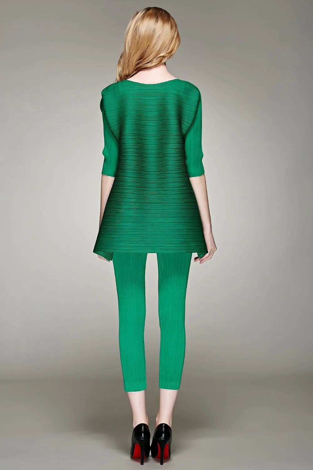 

pencil pants pleated skinny pants elastic slim basic female pressure pleated trousers fold pant 3D