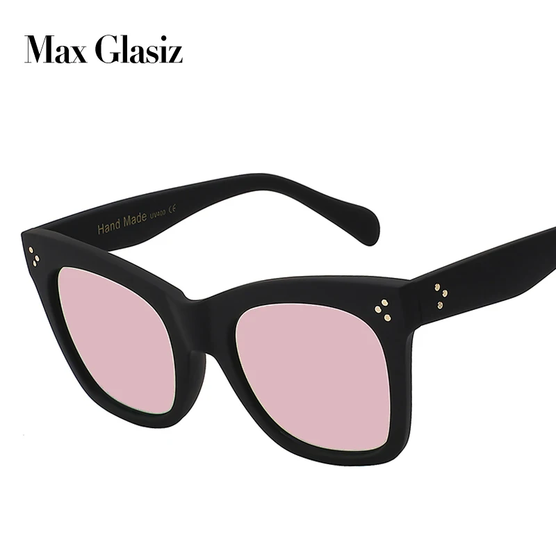 Женские Ретро очки кошачий глаз с заклепками солнцезащитные для женщин