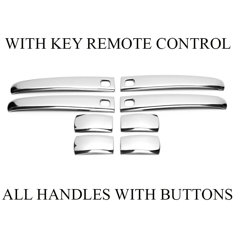 4 handles with holes Хромированные накладки на ручки дверей из нержавеющей стали для Volvo Вольво C30 C70 S40 V50 S80 V70 XC70 XC60 - Название цвета: 4 handles with holes