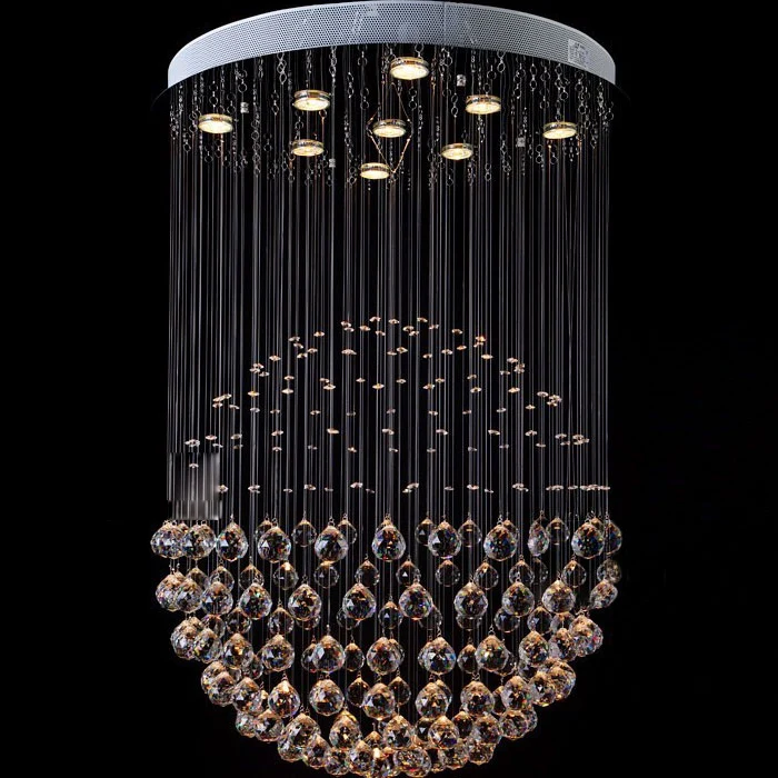 Современная светодиодная Хрустальная Подвесная лампа хрустальный шар для