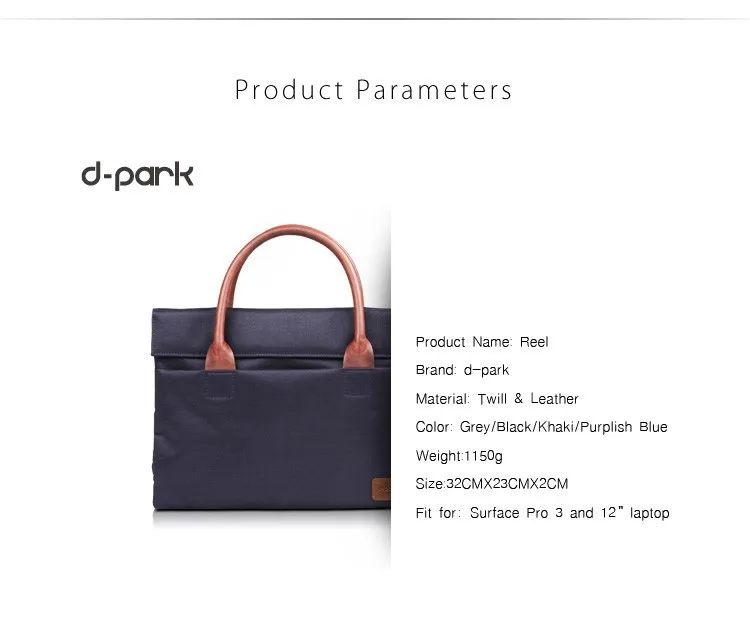 Сумка dpark Оксфорд тряпичный чехол сумка для microsoft Surface Pro 4/3 Macbook Air 11," /acer Aspire V5-131-2629 11,6"