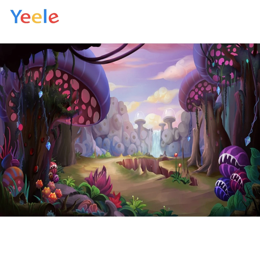 Фон для фотосъемки Yeele с изображением цветов и грибов | Электроника