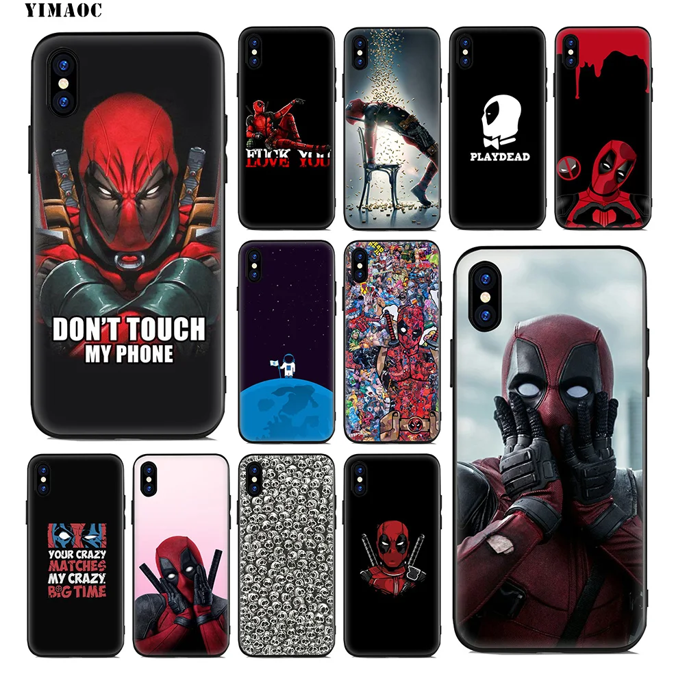 Мягкий силиконовый чехол YIMAOC Deadpool Dead pool для iPhone 11 Pro Xr Xs Max X или 10 8 7 6 6S Plus 5 5S SE