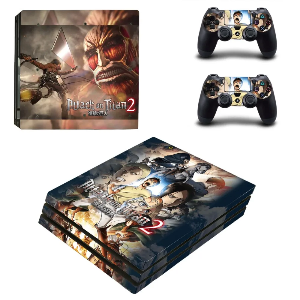 Аниме атака на Титанов 2 PS4 Pro наклейка кожу для PlayStation 4 консоль и контроллера