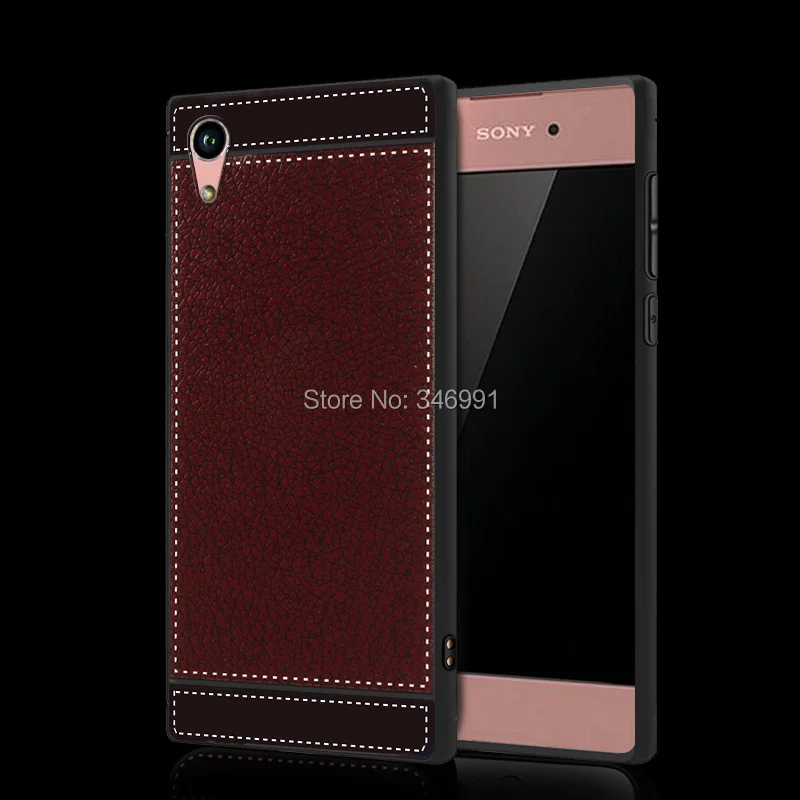 Чехол Funda для Sony Xperia XA1 Ultra G3221 G3223 кожаный мягкий черный силиконовый чехол Dual G3212