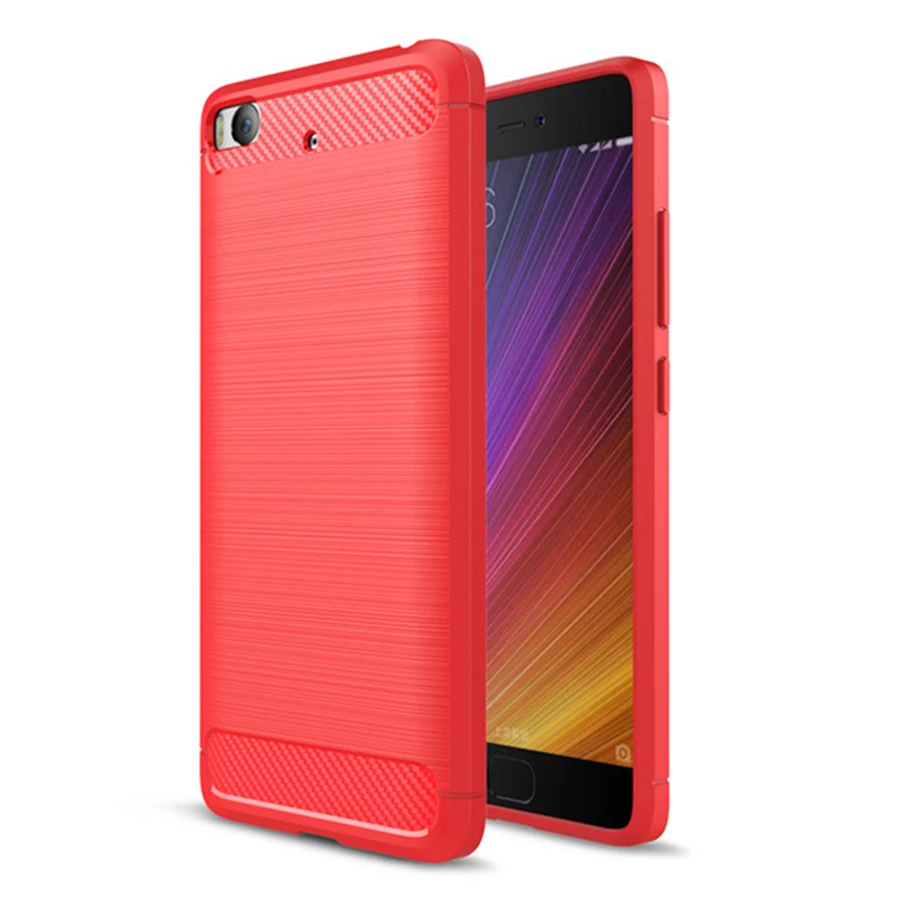Coque Для Сяо Mi 5S случае 5.15 &quotтелефон высокое Класс углерода Волокно матовый Мягкий
