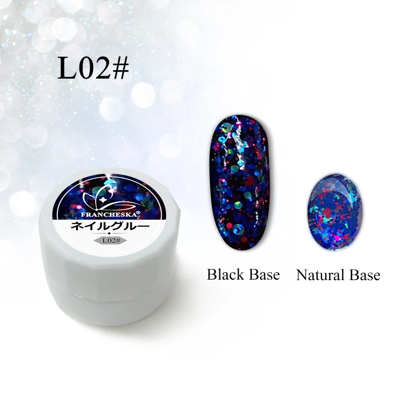 Diamond glitter L02 Алмазный Блестящий Гель-лак для ногтей Профессиональный 3D Алмазный УФ-светодиодный впитывающий Блестящий Гель-лак базовое верхнее покрытие - Цвет: Diamond glitter L02