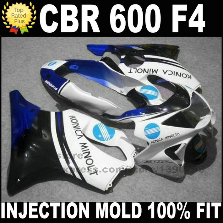 Комплекты для литья под давлением HONDA CBR 600 F4 Обтекатели 1999 2000 CBR600 99 00 сине белый