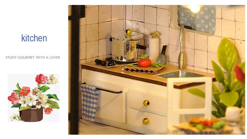 CUTEBEE DIY деревянный кукольный дом кукольные домики миниатюрная кукольная мебель набор игрушек для детей Рождественский подарок TD16