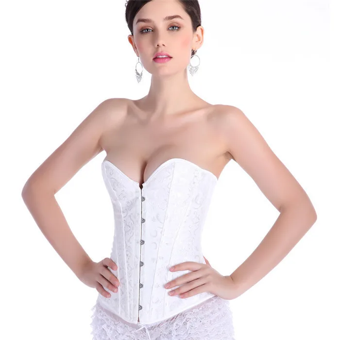 Корсеты и бюстье для женщин пикантные кружево Overbust вышитые корсет топ