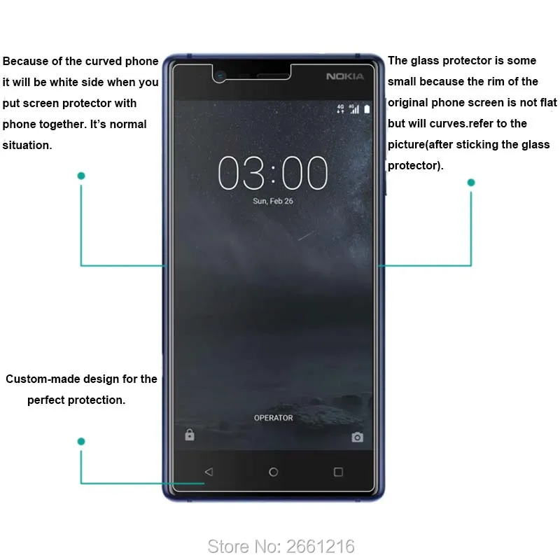 2 шт./лот для Nokia 3 5 0 &quotзакаленное стекло 9H 2.5D премиум класса Защитная пленка