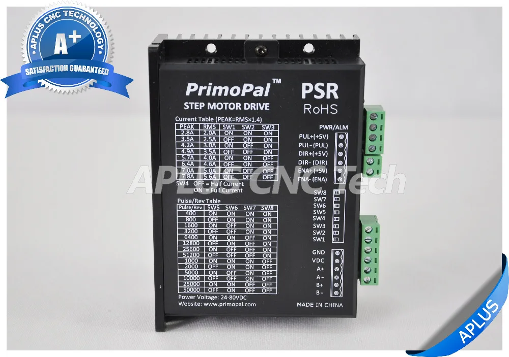 1 осевой шаговый двигатель NEMA 34 с двумя валами 1696oz in и драйвер PSR8078 Комплект