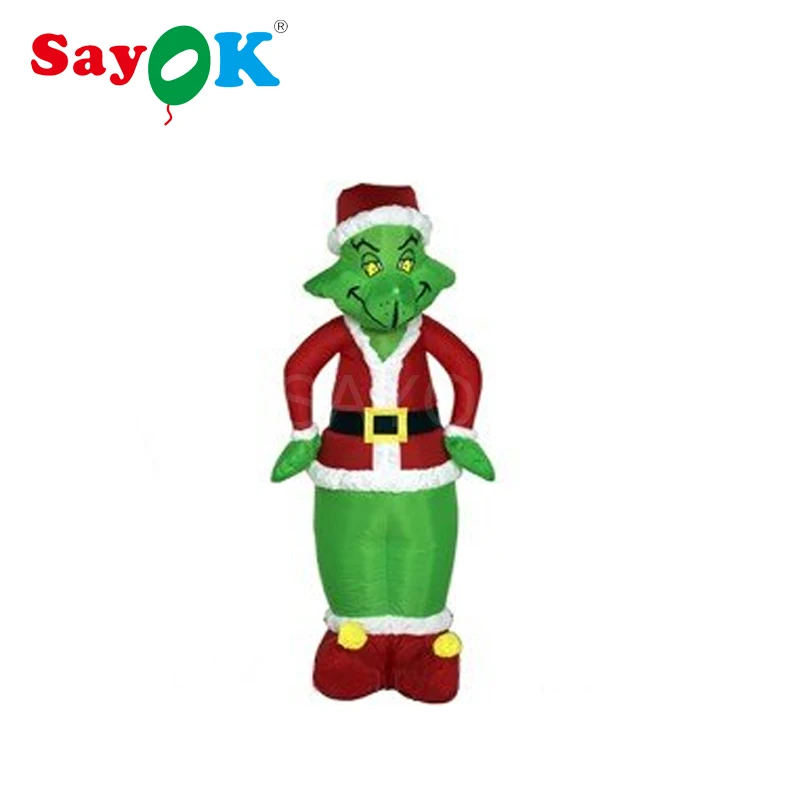 Надувной Рождественский Grinch as Santa 10 футов и 28 футов высокий Рождественский Декор с белым светильник для магазина