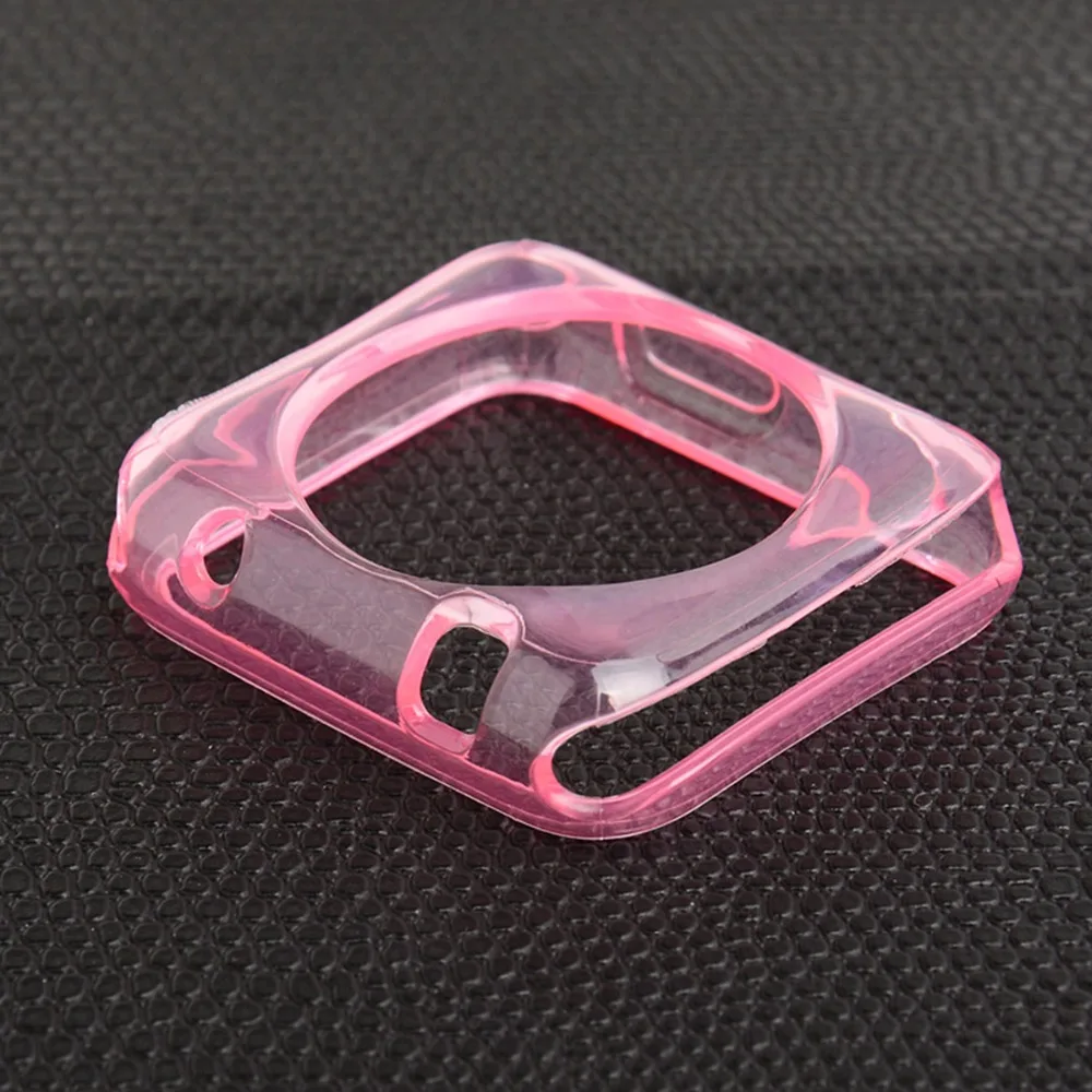 Мягкий чехол для Apple Watch 3/2/1 iwatch band 42 мм/38 мм цветной силиконовый защитный часов
