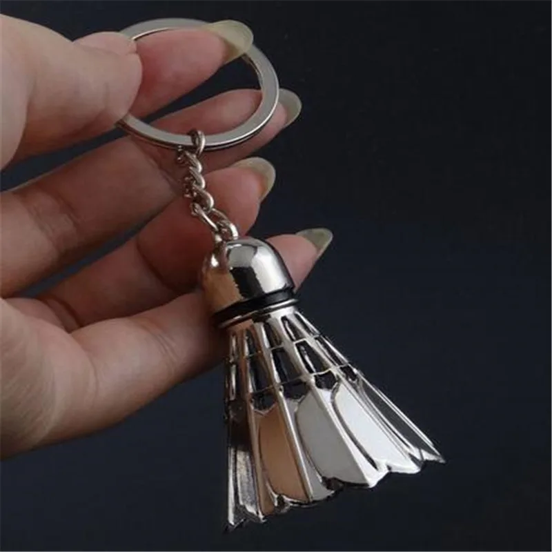 10 шт./лот автомобильный металлический брелок для бадминтона из цинкового сплава