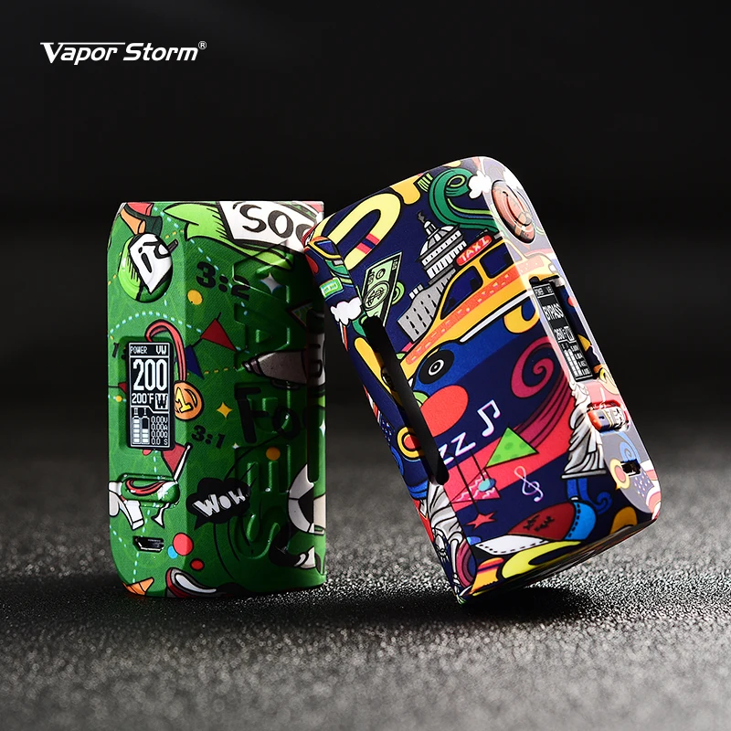 200W TC Box Mod Vape Electronic Cigarette Mech Vapor Storm Bypass VW Support Dual 18650 Battery RDA RBA RDTA|200w tc|box moddual |