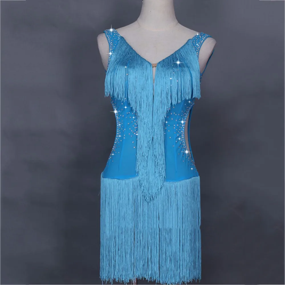 Настоящие платья для латиноамериканских танцев дам розовые красные юбки со