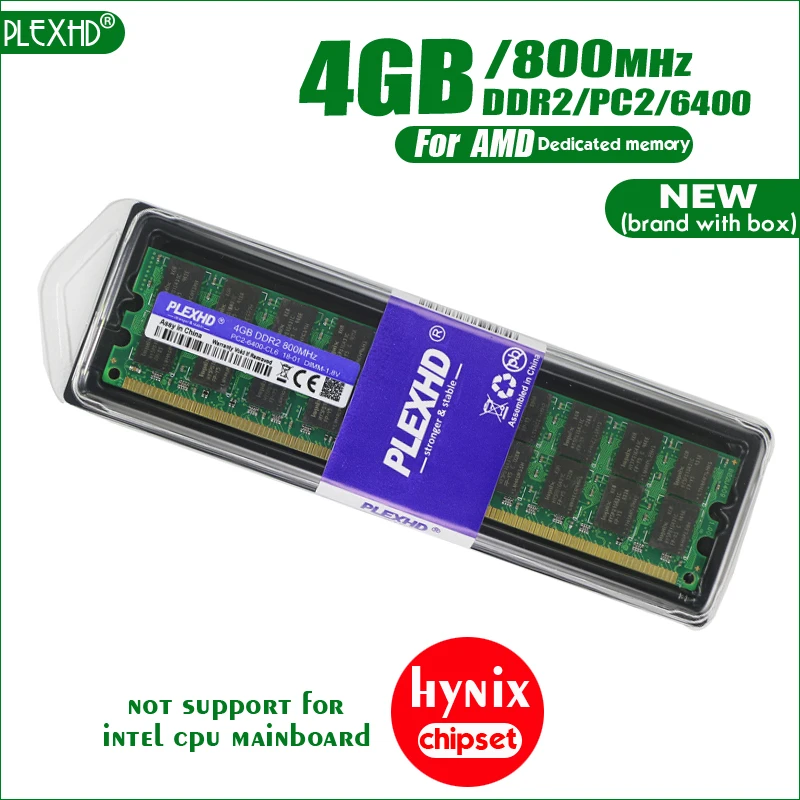 Новый PLEXHD 4 ГБ DDR2 PC2-6400 800 МГц г PC2 6400 для настольных ПК оперативная Память DIMM 240