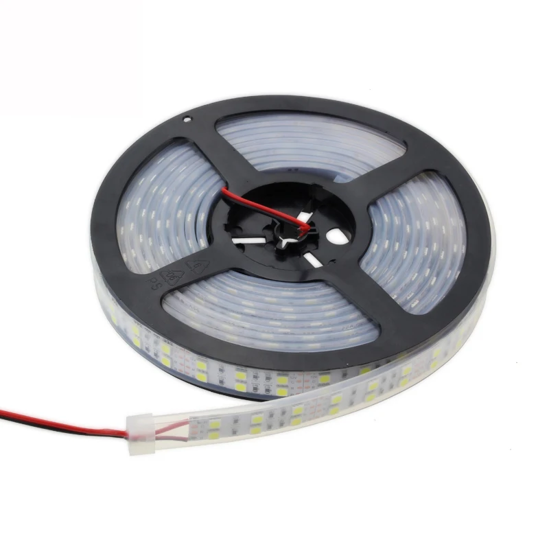 Двухрядные SMD 5050 светодиодный полосы DC12V 24V 120 светодиодный/m Водонепроницаемый