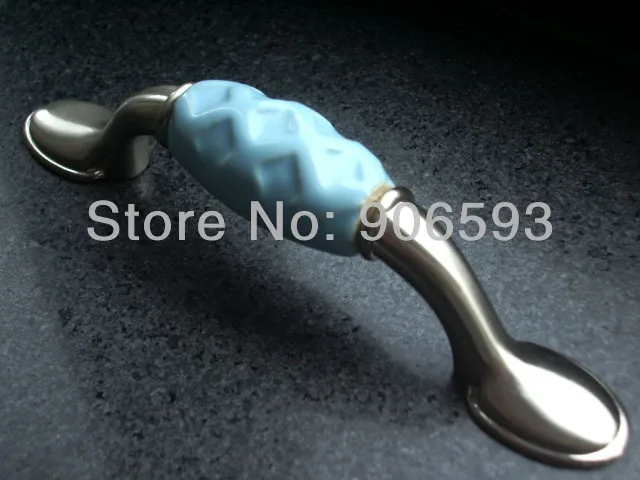 

12pcs lot free shipping ocean blue elegant cabinet handles