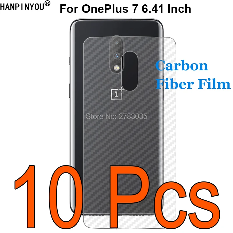 

10 шт./лот для OnePlus 7 OnePlus7 6,41 "прочная 3D прозрачная защитная пленка для задней панели из углеродного волокна против отпечатков пальцев