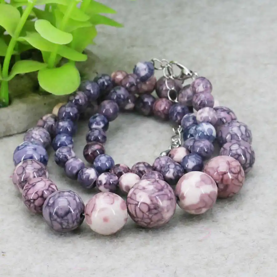 Элегантные ремесла ожерелье с башней цепи камни шары подарок речные дождь цветок