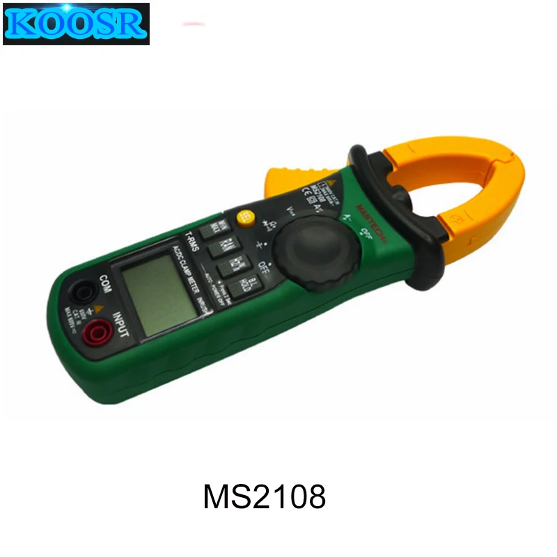 MASTECH MS2108 цифровой автоматический диапазон клещи мультиметр электрический тестер Вольтметр Амперметр конденсатор сопротивление тока Tecrep