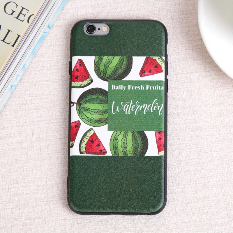 Cute Cartoon Fruits Watermelon Banana Soft Slim Coque Cases for Apple iPhone 6 6s Phone Case Silicone Capa Cover IPhone |