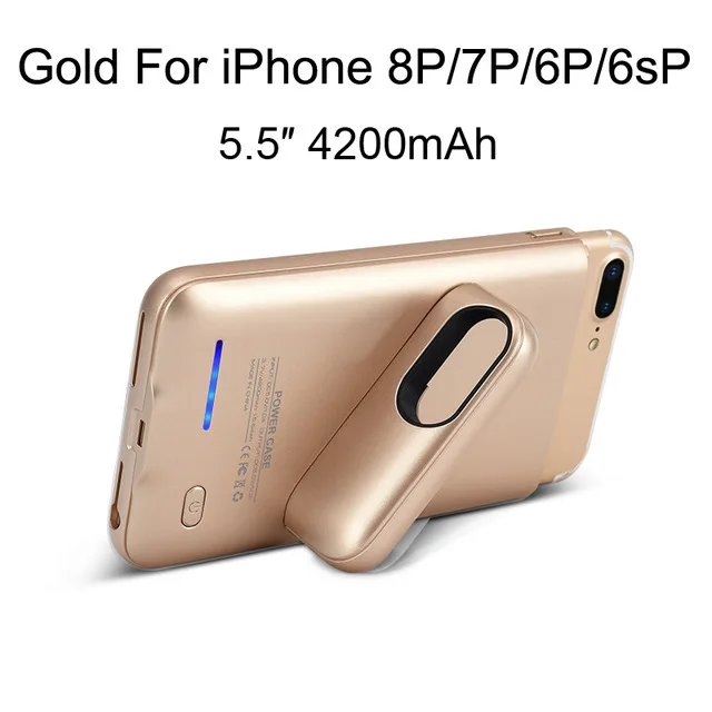 Gold for i8P 7P 6sP KEYSION 3000/4200mAh Портативный чехол для зарядки для iphone 8 7 6s Plus, внешний аккумулятор, зарядное устройство, чехол для i8 7 6 8P - Цвет: Gold for i8P 7P 6sP