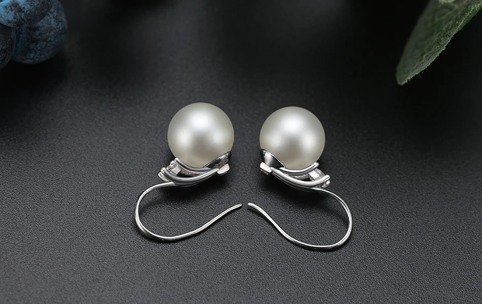 ORSA JEWELS, 925 пробы, серебряные женские Висячие серьги, набор, AAA циркон, модные серьги с искусственным жемчугом, ювелирное изделие, SE85