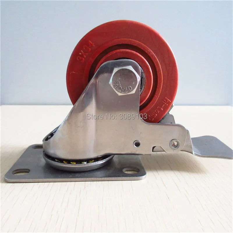 4 шт. 3-дюймовый ролик из нержавеющей стали с высокой термостойкостью |