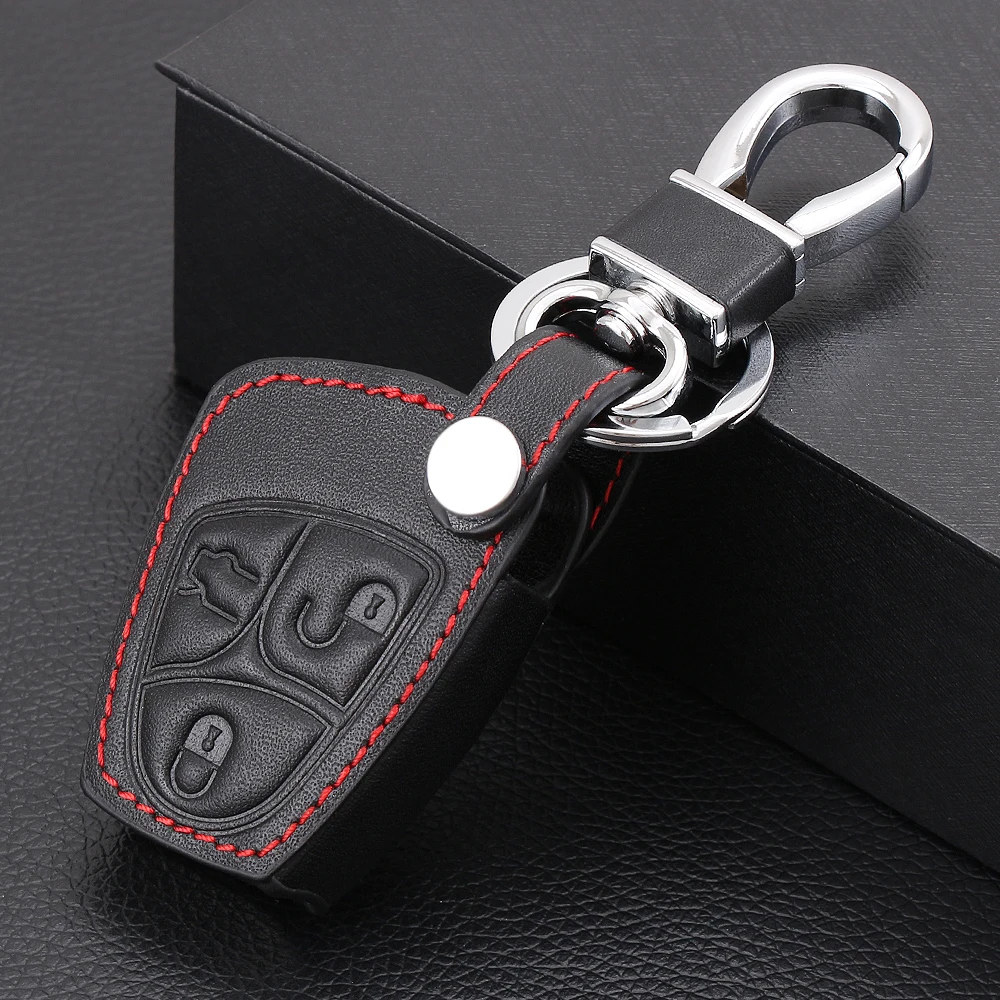 Автомобильный Стайлинг 3/4 кнопки натуральная кожа пульт дистанционного
