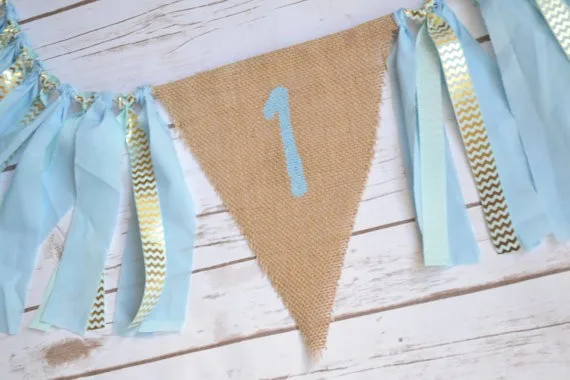 Пастельные синие украшения для первого дня рождения ребенка галстук детского