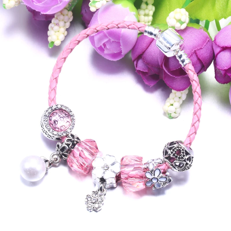 2017 новая мода королева Посеребренная цепочка Ювелирные изделия Амулеты Браслет