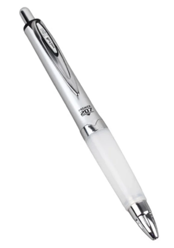 Silver Топ бренд один кусок японский Альфа UNI UMN-207GG гелевая ручка - Цвет: Silver