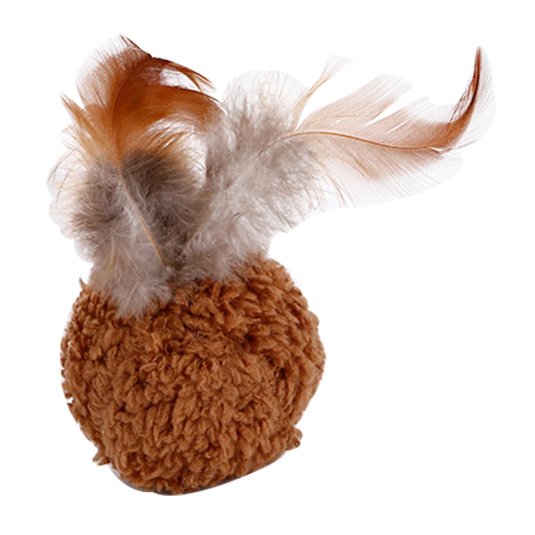 Hot! Pet Cat Toys Plush Ball Lint 3 Color Funny cat stick Plaything Rod Interactive Chat feather toys | Дом и сад