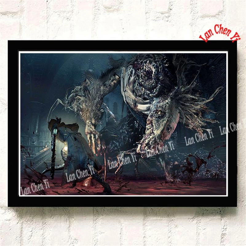 Сливовый Бумага с покрытием Bloodborne, плакат, офисный подарок, столовая, домашний декор, настенная наклейка, дизайн - Цвет: Сливовый