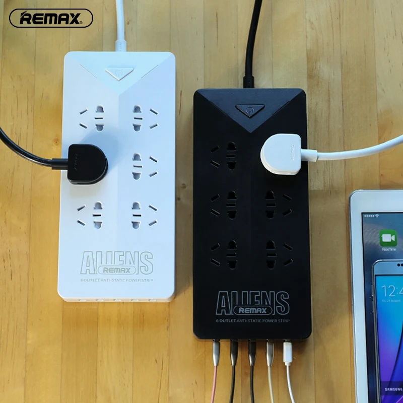 Оригинальный remax RU-S4 Интеллектуальный 4.2A электрический блок питания розетка с 6