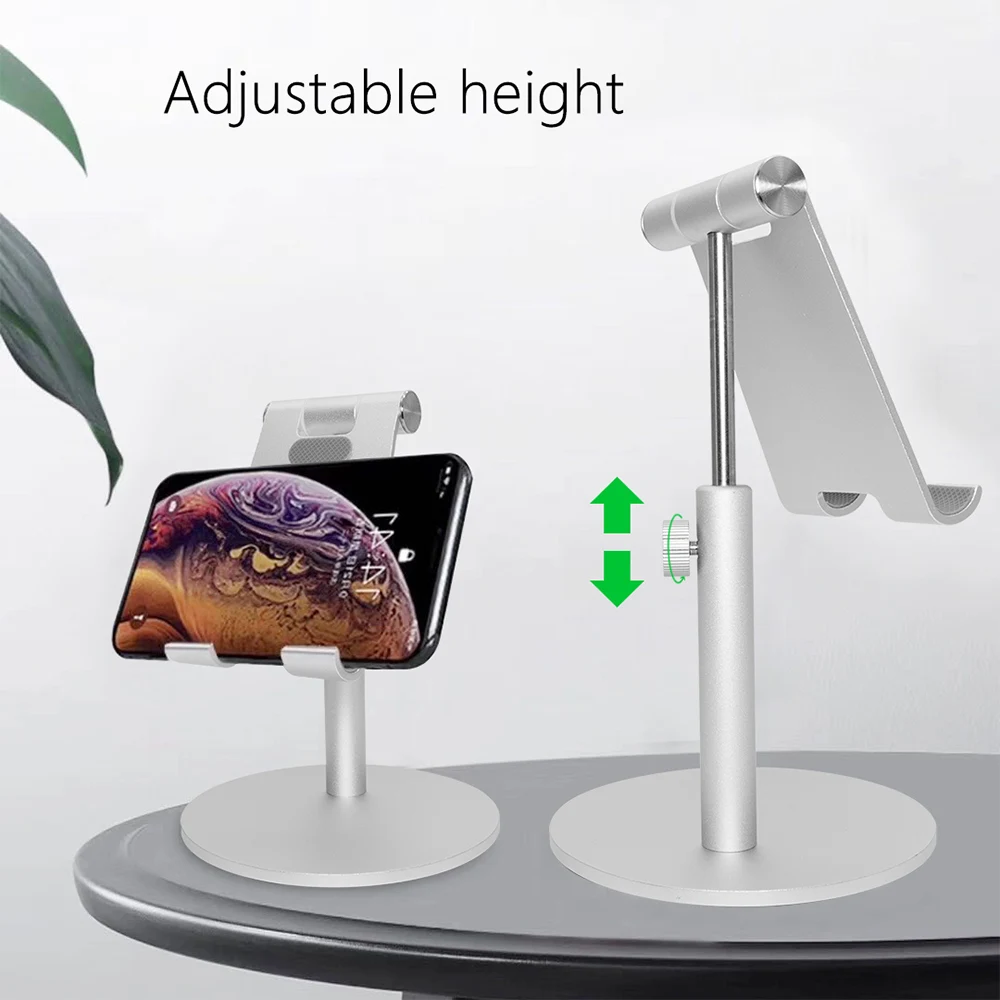

Aluminium Mobile Phone Adjustable Stand Holder for iPhone iPad Air Smartphone Metal Desk Desktop Phone Mount Non-slip Holder
