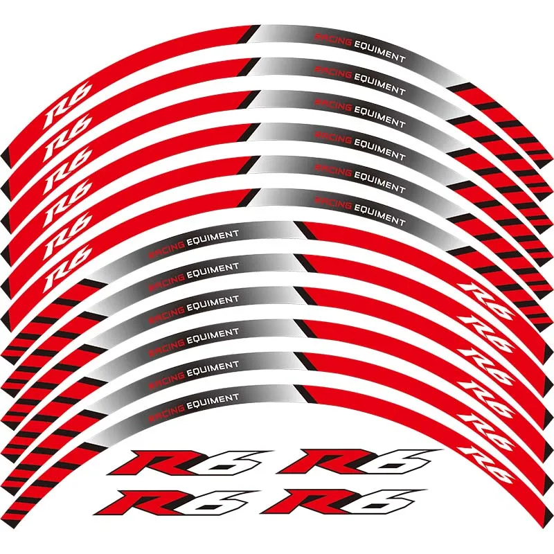 12 X Толстые края внешний обод наклейка полоса колеса наклейки подходит YAMAHA YZF R6