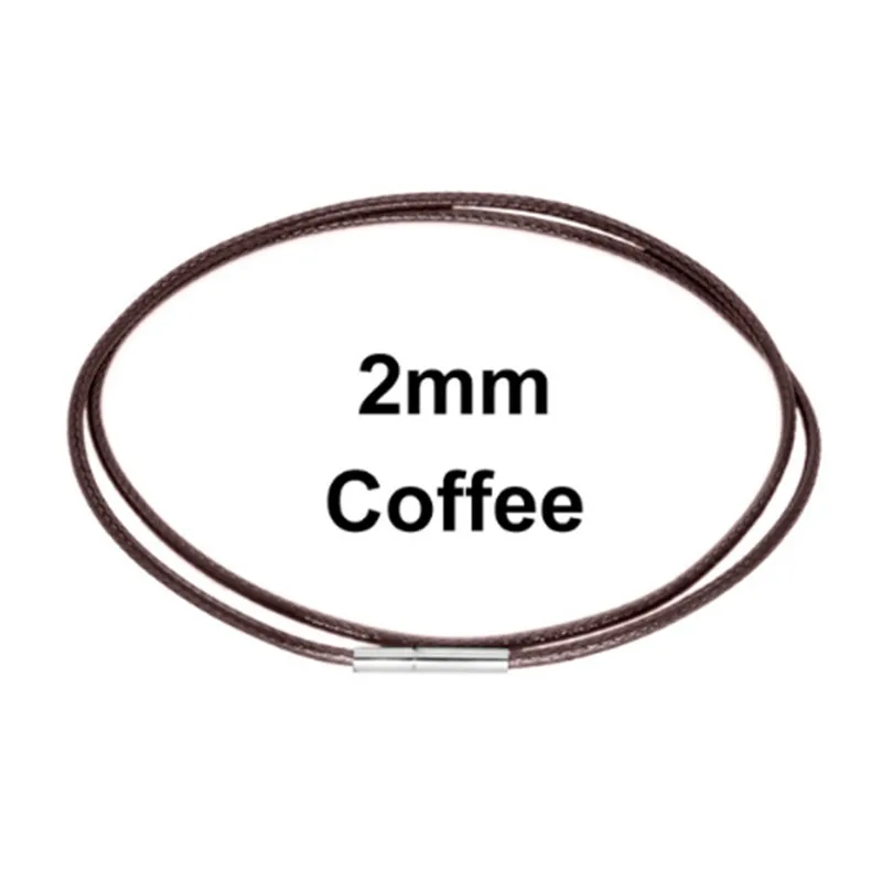 Coffee-2mm Цепочки и ожерелья шнур 1~ 3 мм застежка из нержавеющей стали кулон с серебряной PU кожаный плетеный шнур Цепочки и ожерелья для женщин с украшением в виде кристаллов для изготовления ювелирных изделий - Цвет: Coffee-2mm