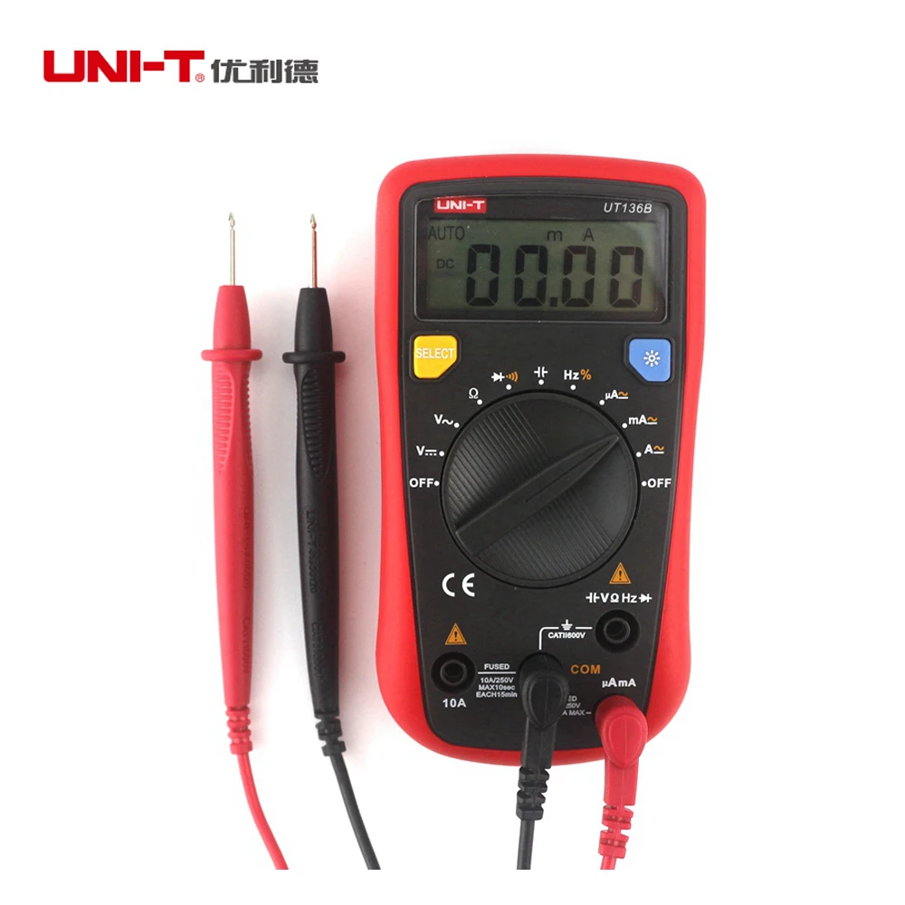 UNI T UT136B мини Автоматический диапазон Ручные Цифровые мультиметры