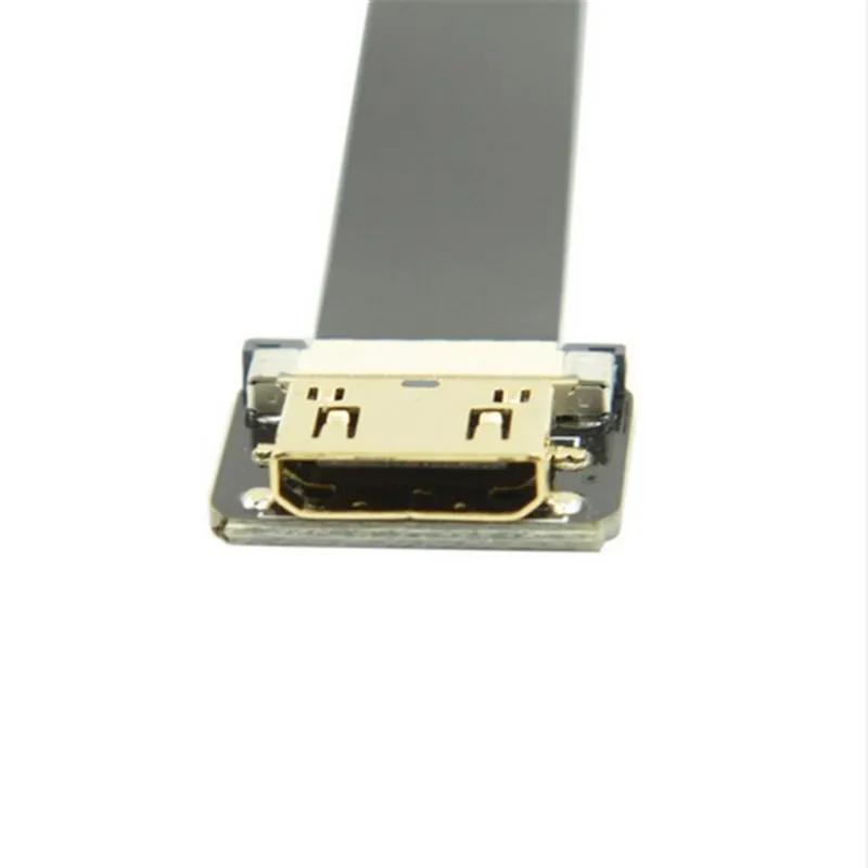 Поворотный плоский кабель 90 градусов FPV Micro HDMI совместимый штекер мини гнездо FPC