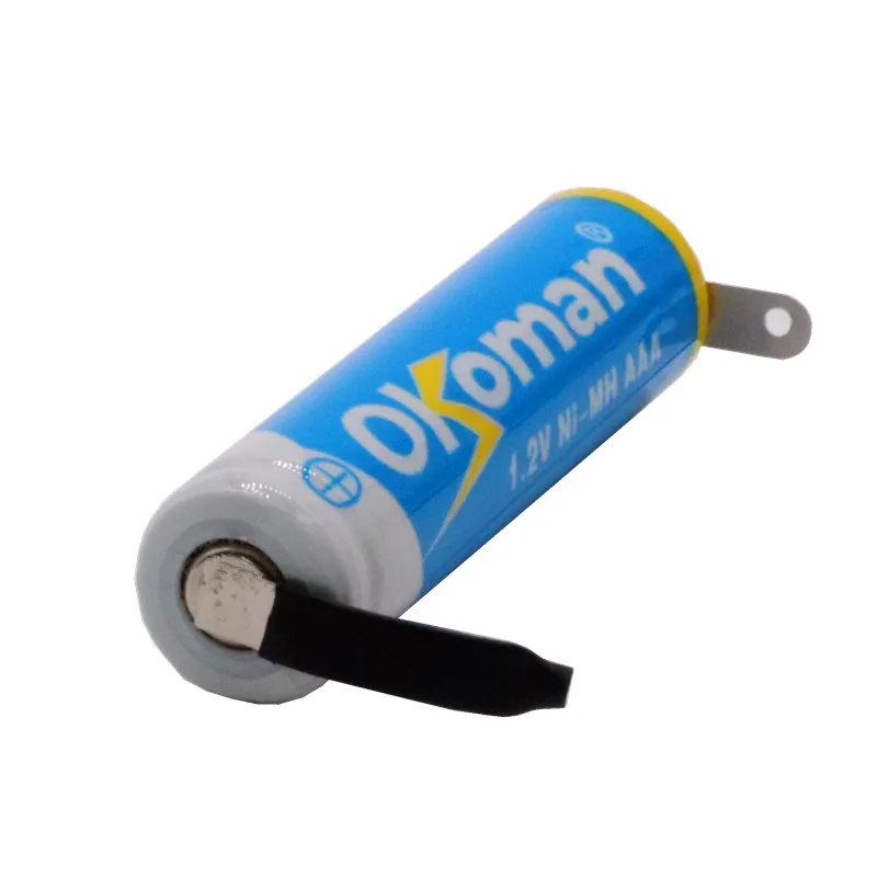 Okoman 1 2 V AAA перезаряжаемая батарея 3800 mah никель-металлогидридная ячейка с