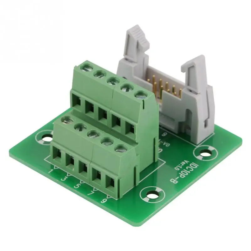 IDC10P 10Pin Male Header Board Terminal Block Connector PLC Interface with Bracket | Обустройство дома