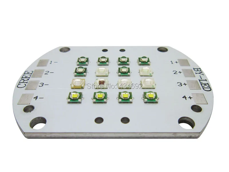 4 канала CREE XPE XP-E+ EPI светодиодный S DIY светодиодный светильник голубой 495NM УФ фиолетовый 420NM 390NM 660NM белый 10000K 6000K